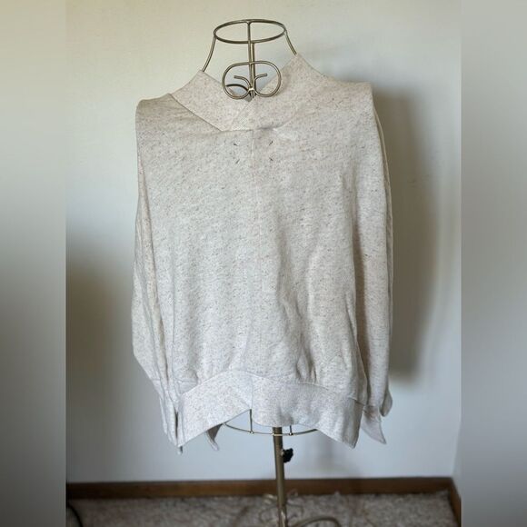 Lou & Grey long sleeve oversized deep v neck sweatshirt size XS/S - Picture 8 of 8